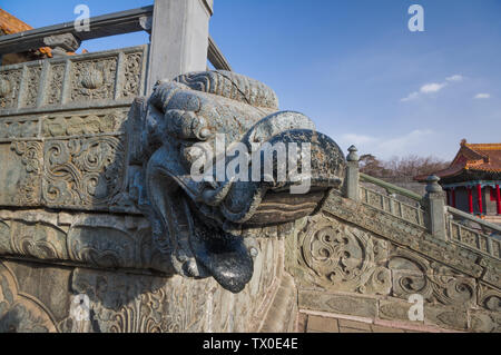 Le paysage architectural du palais dans le parc Beiling, Shenyang, Liaoning Province Banque D'Images