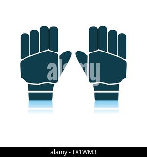 Paire de gants de Cricket Icône. Reflet de l'ombre. Vector Illustration. Illustration de Vecteur