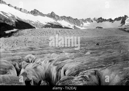 Col de la Furka, suisse, 1908 Banque D'Images