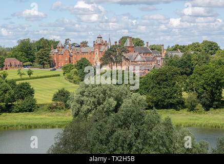 Framlingham College School et la simple lake, Framingham, Suffolk, Angleterre, RU Banque D'Images