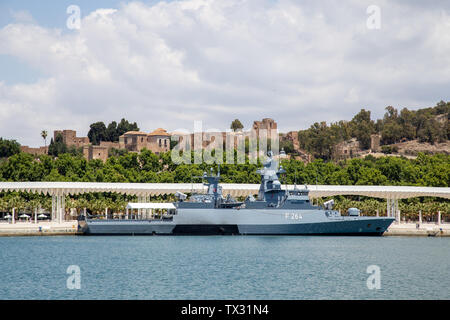 Corvette allemande F264 à Malaga, Espagne Banque D'Images