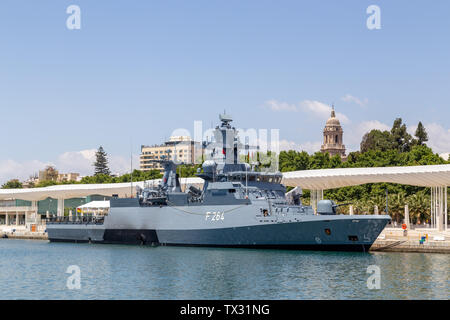 Corvette allemande F264 à Malaga, Espagne Banque D'Images