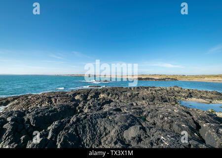 Tyn Porth Tywyn près de conseil informatique sur Anglesey au nord du Pays de Galles UK Banque D'Images