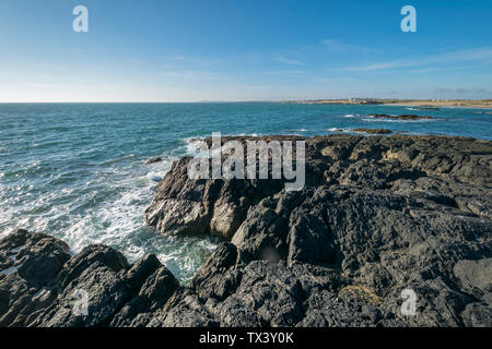 Tyn Porth Tywyn près de conseil informatique sur Anglesey au nord du Pays de Galles UK Banque D'Images