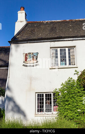 La personne n'Inn est une auberge du xviie siècle Devon Inn, Dartmoor, dans le Devon, Angleterre, Chambre, aucun peuple, ciel couvert, l'été, l'ancienne, l'Architecture, Bar Doddiscombsleigh Banque D'Images