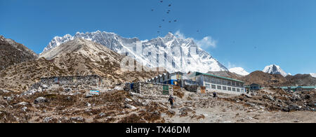 Solo Khumbu, Népal, Everest, Chukkung village lodge Banque D'Images