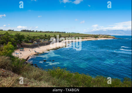 USA, Hawaii, Maui, Paai, plage de sable fin, parc de Hookipa beach Banque D'Images