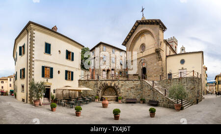 Italie, Toscane, village de montagne à Panzano in Chianti Banque D'Images