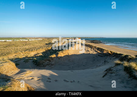 Traeth Llydan près de conseil informatique sur Anglesey au nord du Pays de Galles UK Banque D'Images