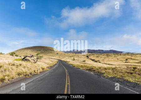 USA, Hawaii, volcan Mauna Kea, le Mauna Kea Route d'accès au sommet du Mauna Kea Banque D'Images