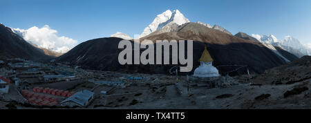 Solo Khumbu, Népal, Everest, Stupa de Dingboche Banque D'Images