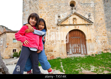 Iglesia. Pesquera de Ebro. Cañón del Ebro. BURGOS. CASTILLA Y LEÓN. ESPAÑA Banque D'Images