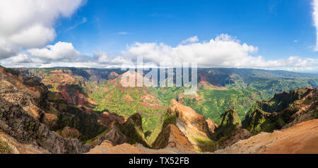 USA, Hawaii, Kauai, Waimea Canyon State Park, vue sur le Canyon de Waimea Banque D'Images