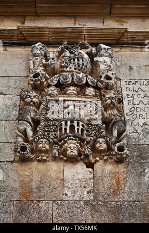 Blasón. Pesquera de Ebro. Cañón del Ebro. BURGOS. CASTILLA Y LEÓN. ESPAÑA Banque D'Images