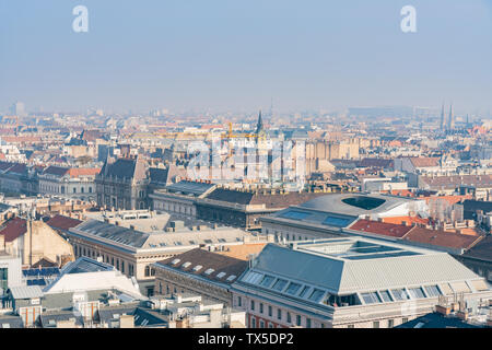 Après-midi vue aérienne de la ville de Budapest à la Hongrie Banque D'Images