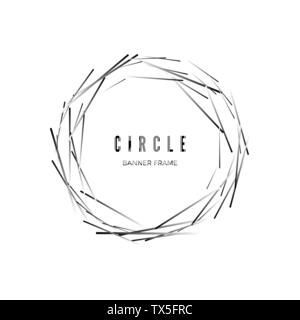 Circle abstract bannière moderne. Châssis de forme géométrique. Vector illustration isolé sur fond blanc Illustration de Vecteur