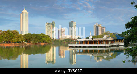 Seema Malakaya sur Bere Lake, Colombo, Sri Lanka Banque D'Images