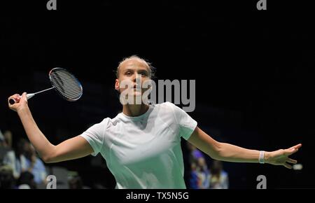 Minsk, Belarus. 24 Juin, 2019. Kristin Kuuba (EST) joue dans la phase de groupes de la compétition de badminton à la 2e jeux européens. Arène de Minsk. Credit : Sport en images/Alamy Live News Banque D'Images