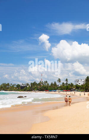 La plage de Mirissa, Province du Sud, Sri Lanka Banque D'Images