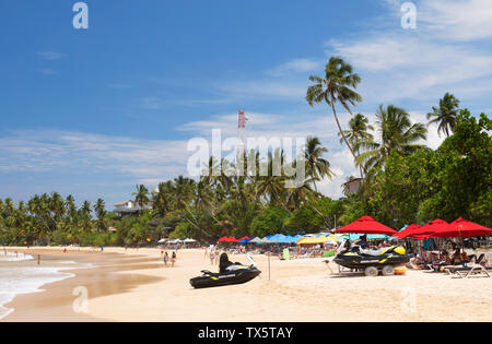 La plage de Mirissa, Province du Sud, Sri Lanka Banque D'Images