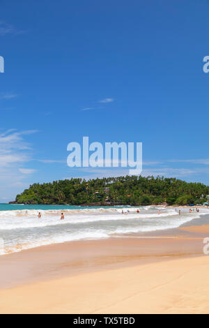 La plage de Mirissa, Province du Sud, Sri Lanka Banque D'Images
