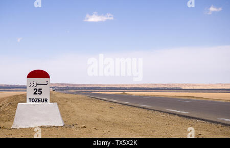 Chott el jerid, Tunisie, desert Banque D'Images