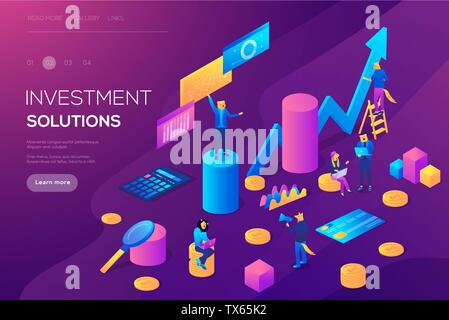 Peut utiliser pour les bandeaux web, infographie, héros des images. Bannière concept Réussite vector illustration. Isométrique plat isolé sur fond blanc. Illustration de Vecteur