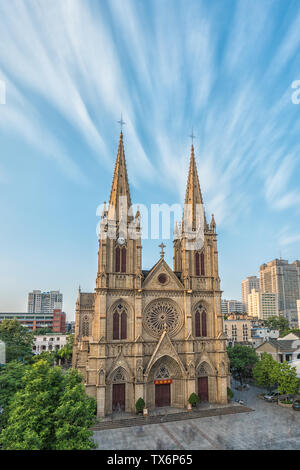 Cathédrale Shengxin, pierre apparentes, Guangzhou Banque D'Images