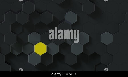 Illustration 3d de carbone en nid d'abstract background Banque D'Images