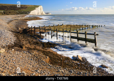 Les sept Sœurs de Cuckmere Haven Banque D'Images