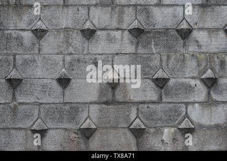 Blocs de pierre ancienne forteresse modèle sur la surface du mur. Pierre gris avec fond style médiévale européenne. Stock photo style avec abstract textur Banque D'Images