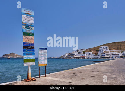 Port de Panormos. Tinos, Grèce. Banque D'Images