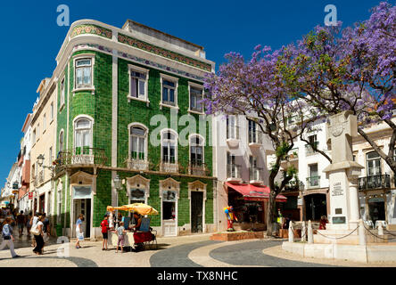 Praca de Luis de Camoes square, Lagos, Algarve Banque D'Images