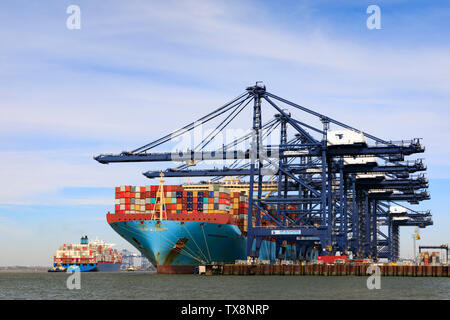 Le port de Felixstowe. Banque D'Images