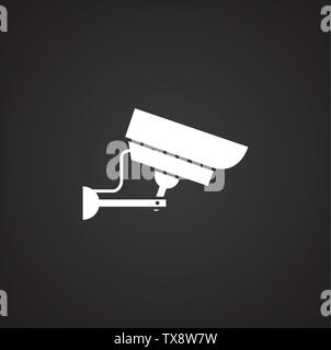 Les CCTV sur l'icône pour l'arrière-plan graphique et web design. Simple illustration. Concept Internet symbole de bouton site web ou application mobile. Illustration de Vecteur