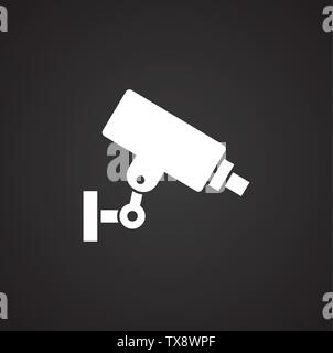 Les CCTV sur l'icône pour l'arrière-plan graphique et web design. Simple illustration. Concept Internet symbole de bouton site web ou application mobile. Illustration de Vecteur