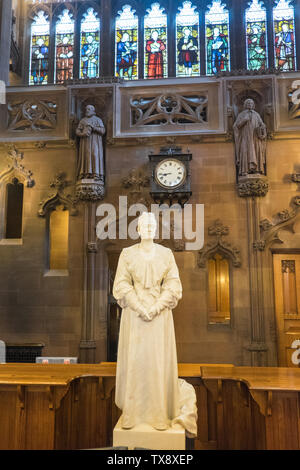 Statue,de,Enriqueta Rylands,qui,fondée,la bibliothèque John Rylands de Manchester,nord,nord,nord,ouest,ville,Angleterre,English,GB,UK,Bretagne,British, Banque D'Images