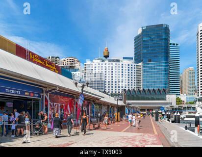 Quai de l'Aquarium, Darling Harbour, Sydney, Australie Banque D'Images