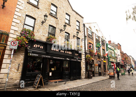 Quays restaurant irlandais de Temple Bar à Dublin, Irlande. Banque D'Images