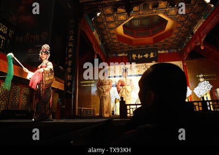 Jingyi Temple Theatre Opéra de Pékin Banque D'Images