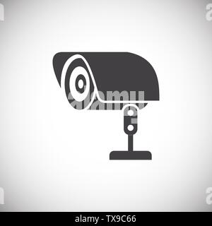 Les CCTV sur l'icône pour l'arrière-plan graphique et web design. Simple illustration. Concept Internet symbole de bouton site web ou application mobile. Illustration de Vecteur