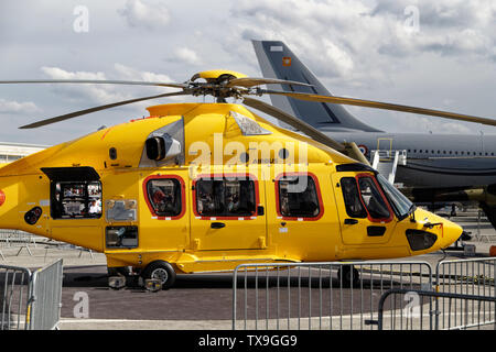 L'espace de Paris-Le Bourget, France. 23 Juin, 2019. Affichage de l'Airbus Helicopters H175 au dernier jour de la 53e International Paris Air Show, France. Banque D'Images