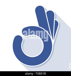 Résumé OK OK symbole main, vector Illustration de Vecteur