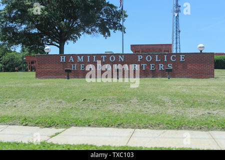 La Princeton New Jersey - le 23 juin 2019 : le service de police de Hamilton bâtiment du Siège. Banque D'Images