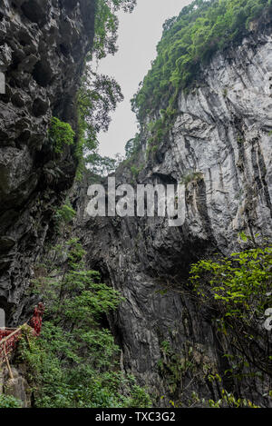 Dongtian Wonderland, Ying Xifeng Corridor forestier, Qingyuan, Guangdong Banque D'Images