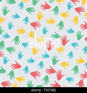 Motif main diversité vector illustration Illustration de Vecteur
