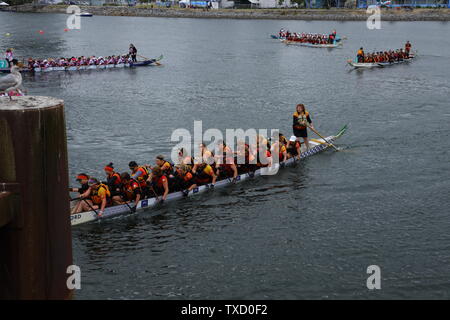 Concord Pacific Dragon Boat Festival à Vancouver, British Columbia Canada en juin 2019 Banque D'Images