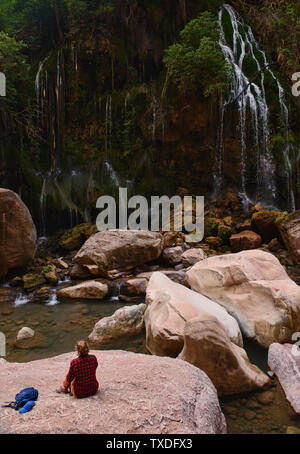 El Vergel cascade dans le magnifique Canyon de Torotoro, Parc National de Torotoro, Bolivie Banque D'Images