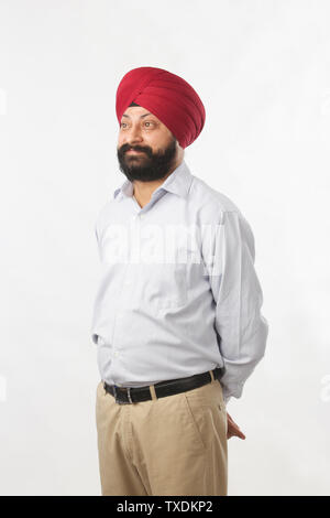 Homme debout Sikh Banque D'Images