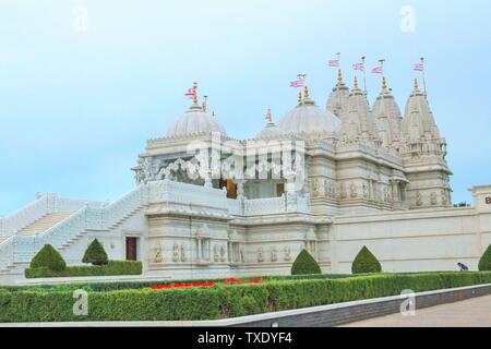 Swami Narayan Temple, Londres, Angleterre, Royaume-Uni, Royaume-Uni Banque D'Images